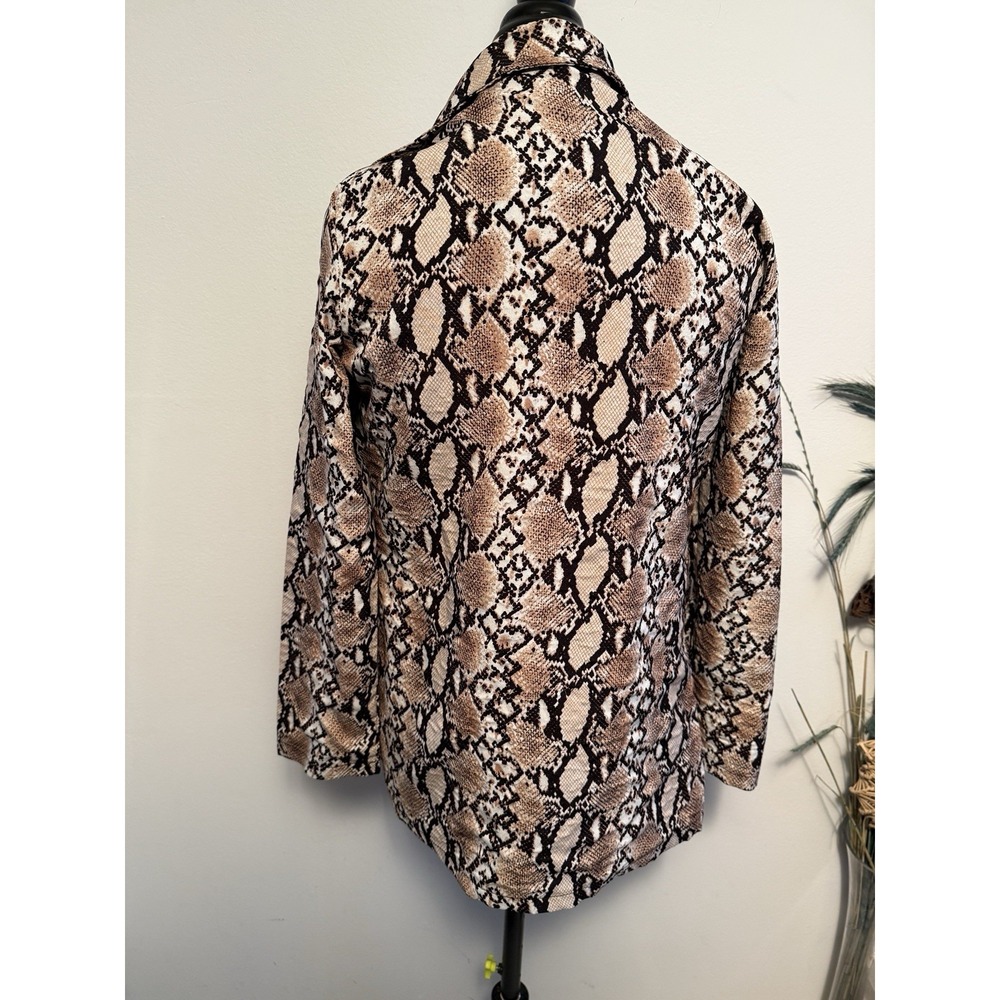 Womens Snakeskin Print Cardigan Brown Size‎ Medium
